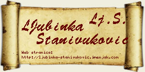 LJubinka Stanivuković vizit kartica